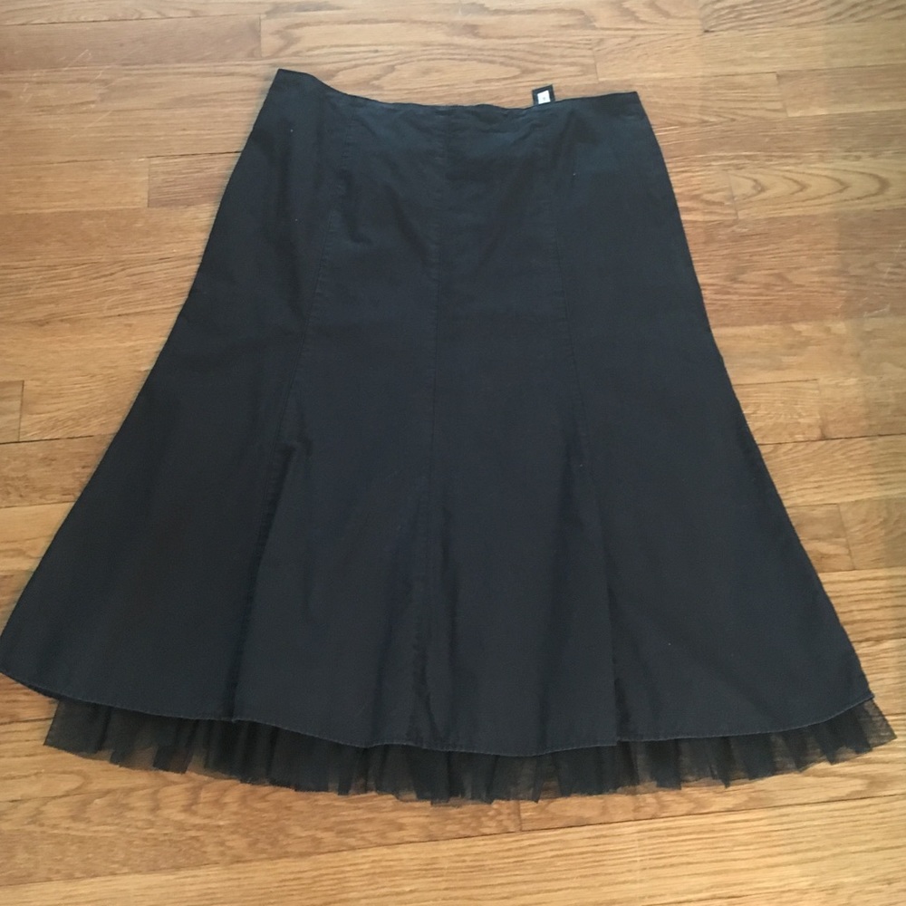 Black cotton express shirt with tule