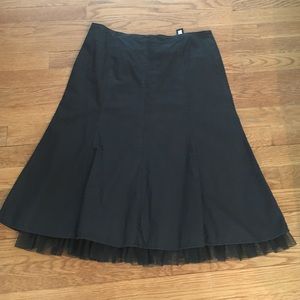 Black cotton express shirt with tule