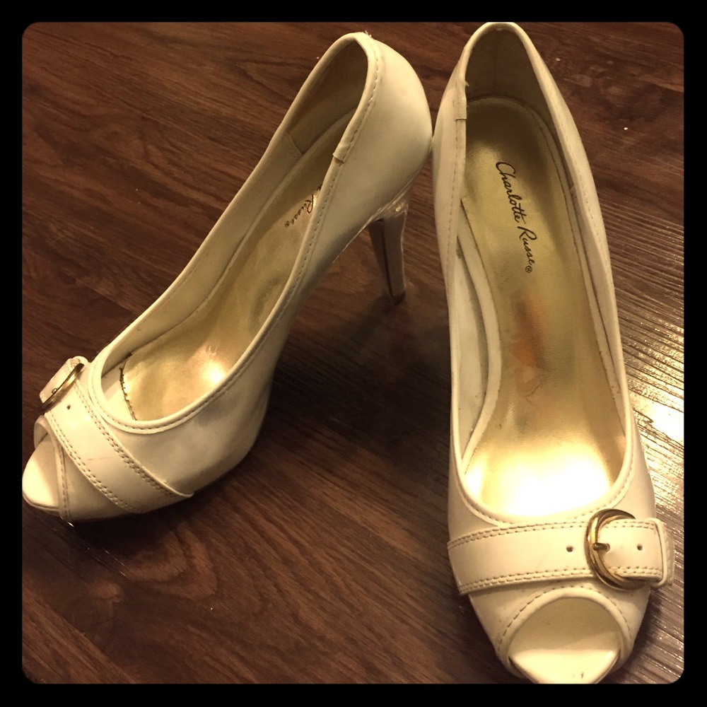 White high heels