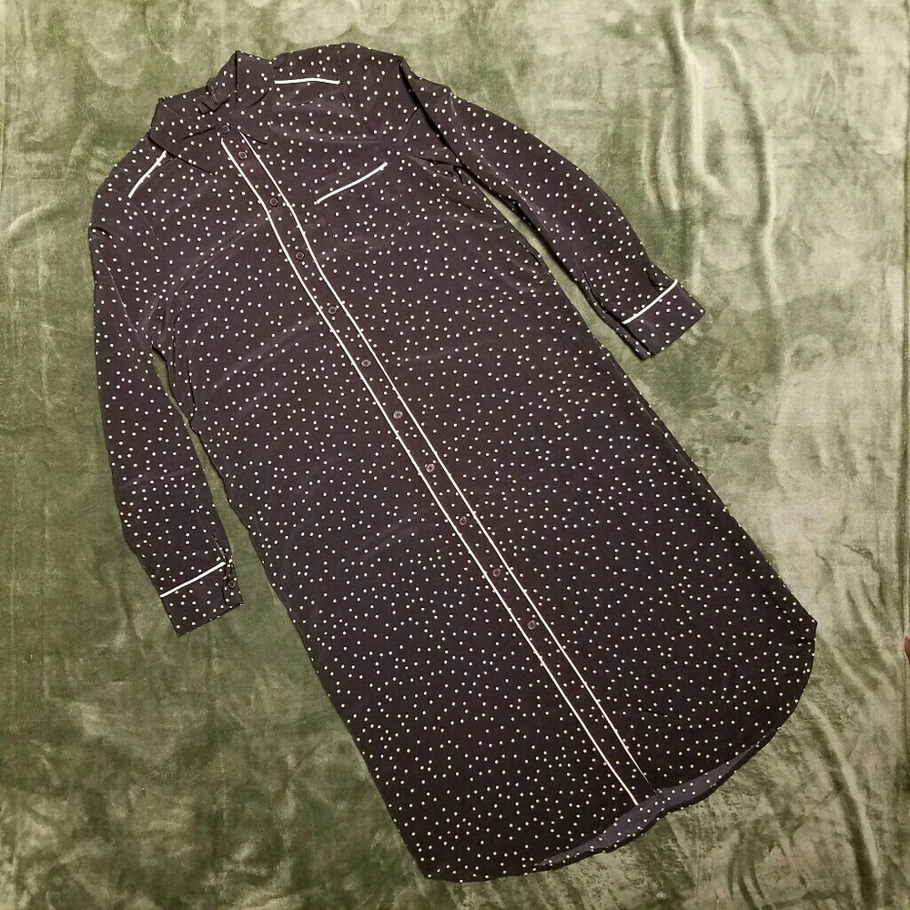WHOWHATWEAR Polka-dot Pajama Dress S No Belt