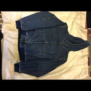 Unisex Lee Denim Quilted Hoodie Jacket Size XL