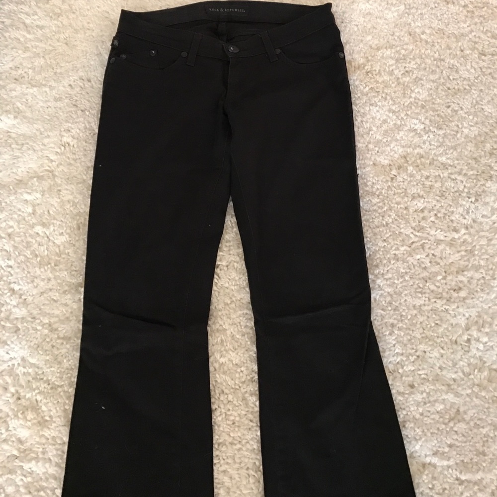 Rock & Republic black denim, perfect condition!