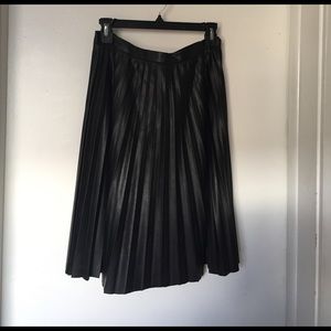 Calvin Klein Pleather pleated skirt