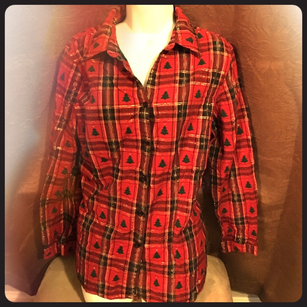 XL Dress Barn Festive Long Sleeve