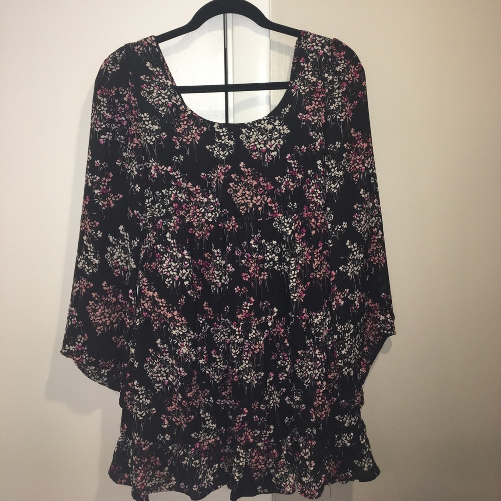 Black floral dress