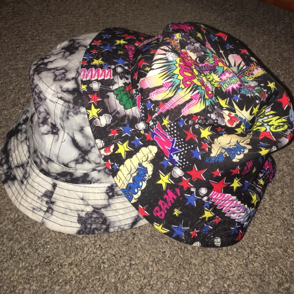 Two bucket hats