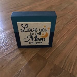 🔵Love you to the moon and back Decor NWOT🔵