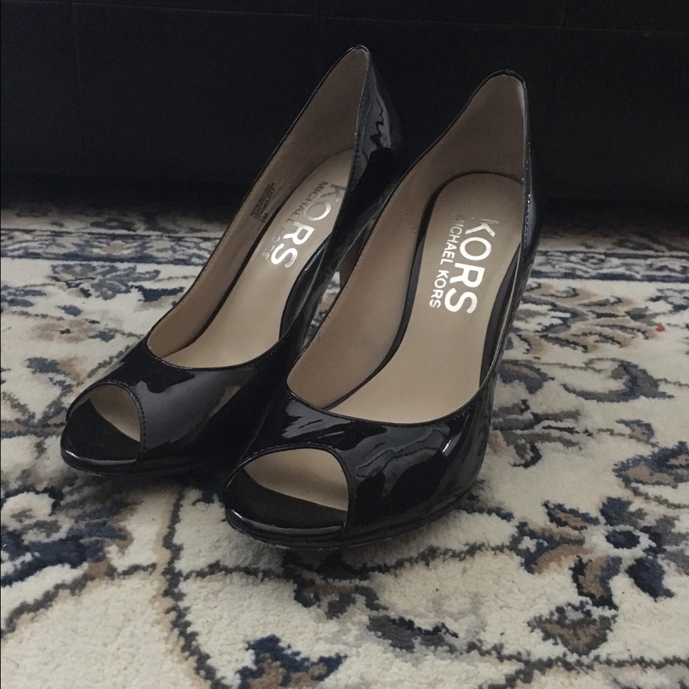 Michael Kors peep toe pumps