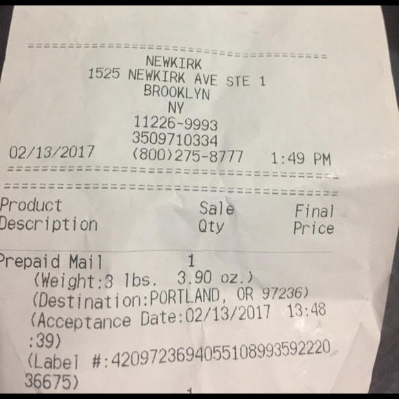 Shipping proof for Diana! - Picture 1 of 1