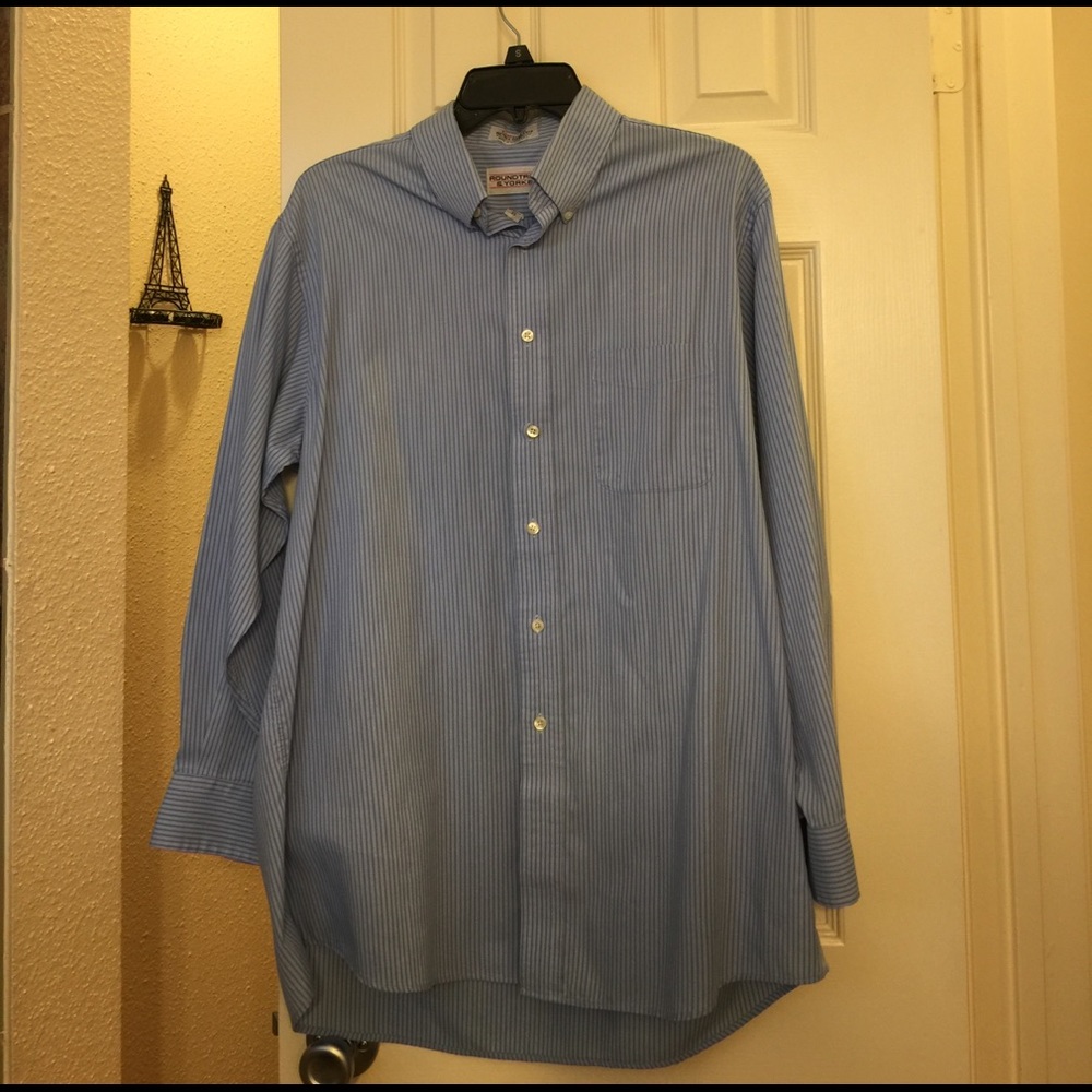 Men's blue striped shirt - Picture 2 of 4