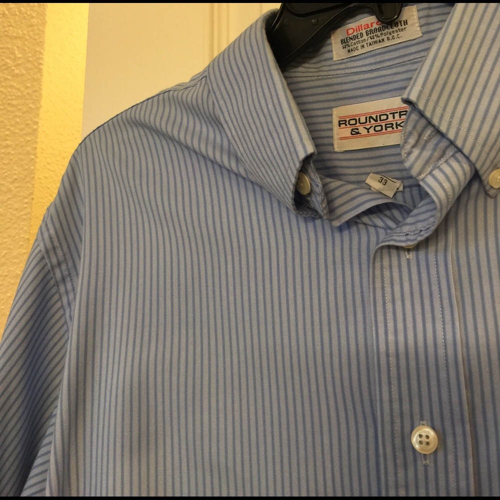 Men's blue striped shirt