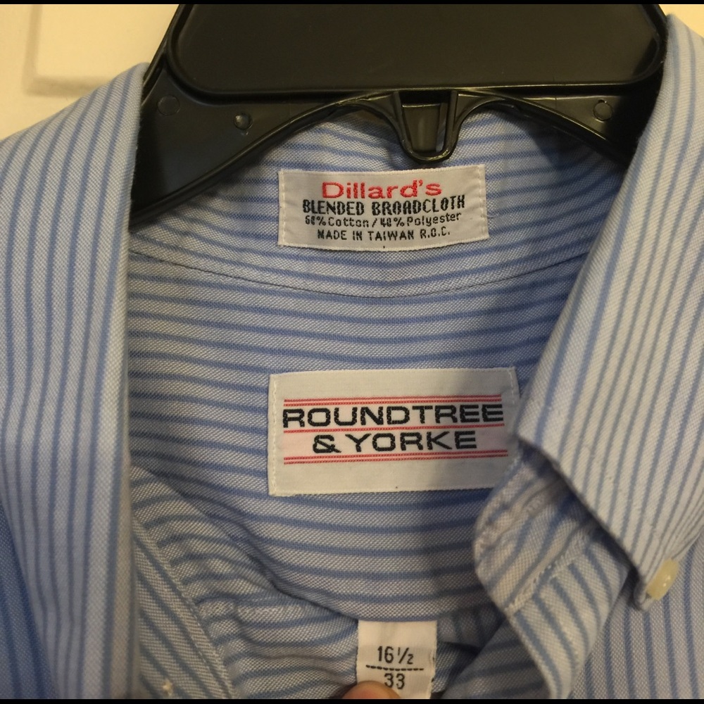Men's blue striped shirt - Picture 4 of 4
