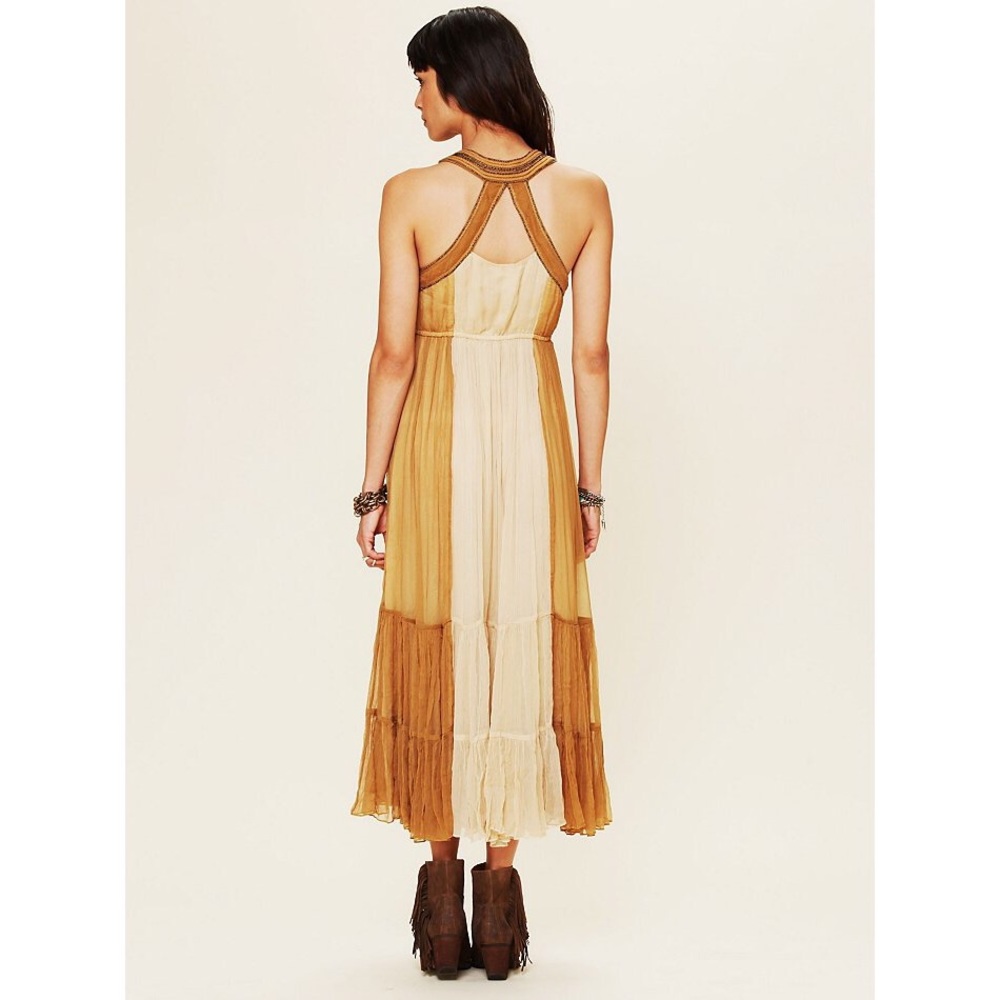 NWOT Free People gown w intricate beading/cutouts - Picture 2 of 8