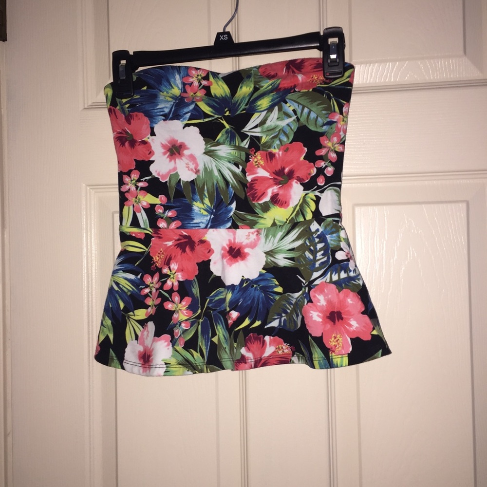 Express peplum tube top