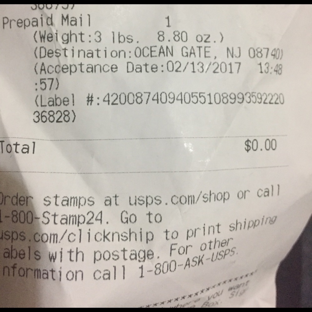 Proof of shipping!