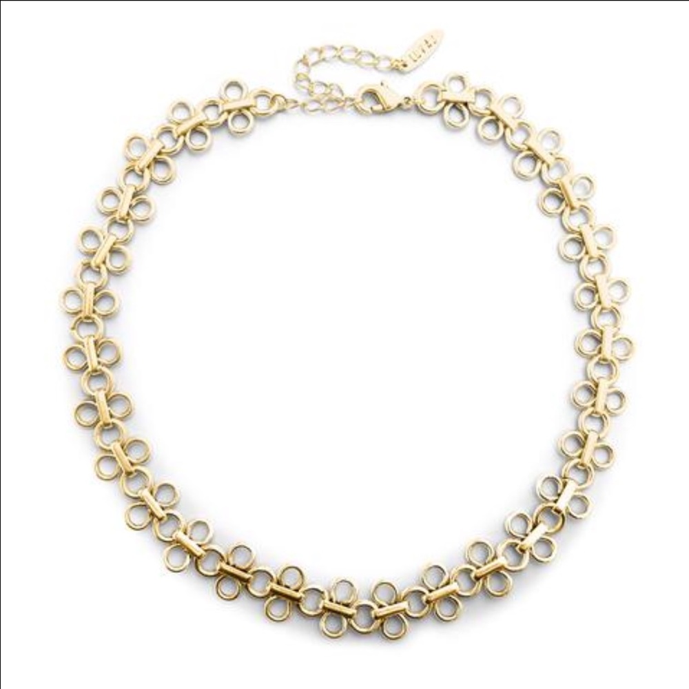 Luv AJ Lace Link Choker in Gold