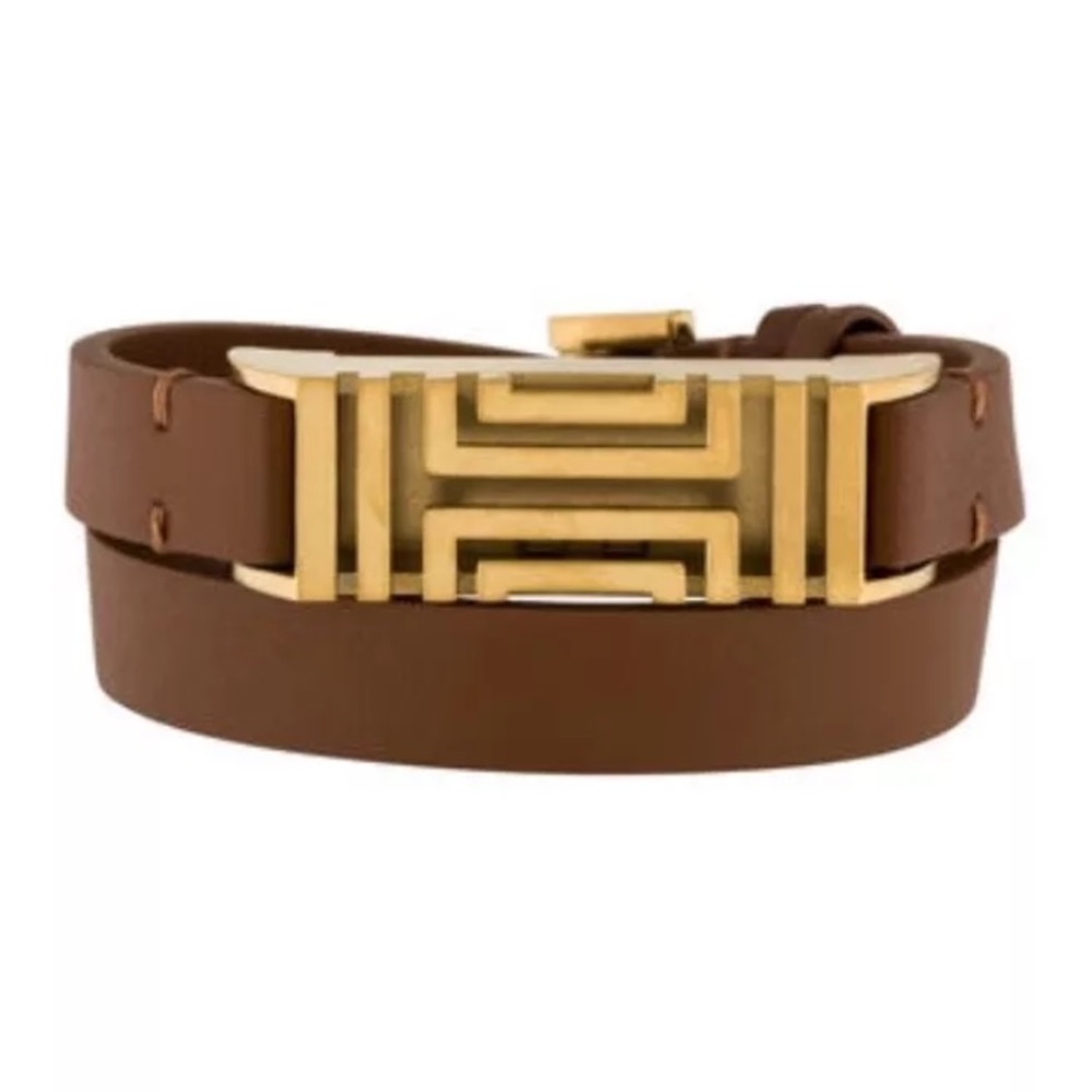 Tory Burch Brown & Gold Wrap Bracelet Fitbit Flex