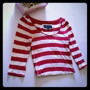 American Eagle Outfitters, 3/4 length-sleeved top.