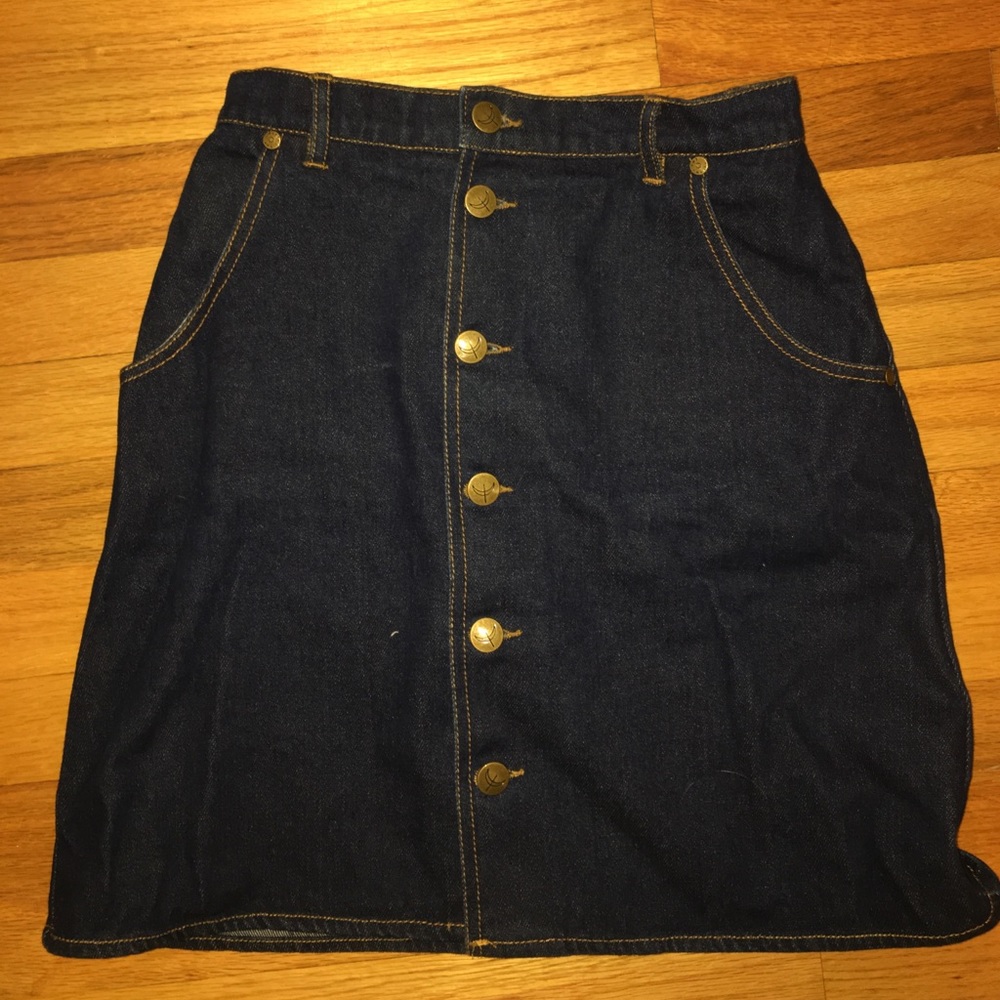 High Waist Jean Pencil Skirt