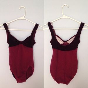 Ballet leotard w velvet top