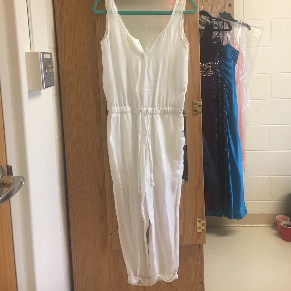 White Backless Jumpsuit