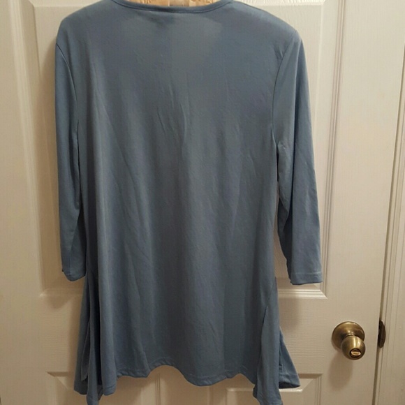 Trilllogy by morning sun high low tunic teal NWT - Picture 4 of 4