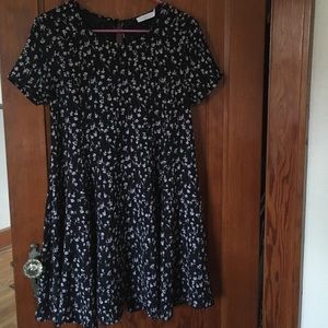 Black and white floral dress