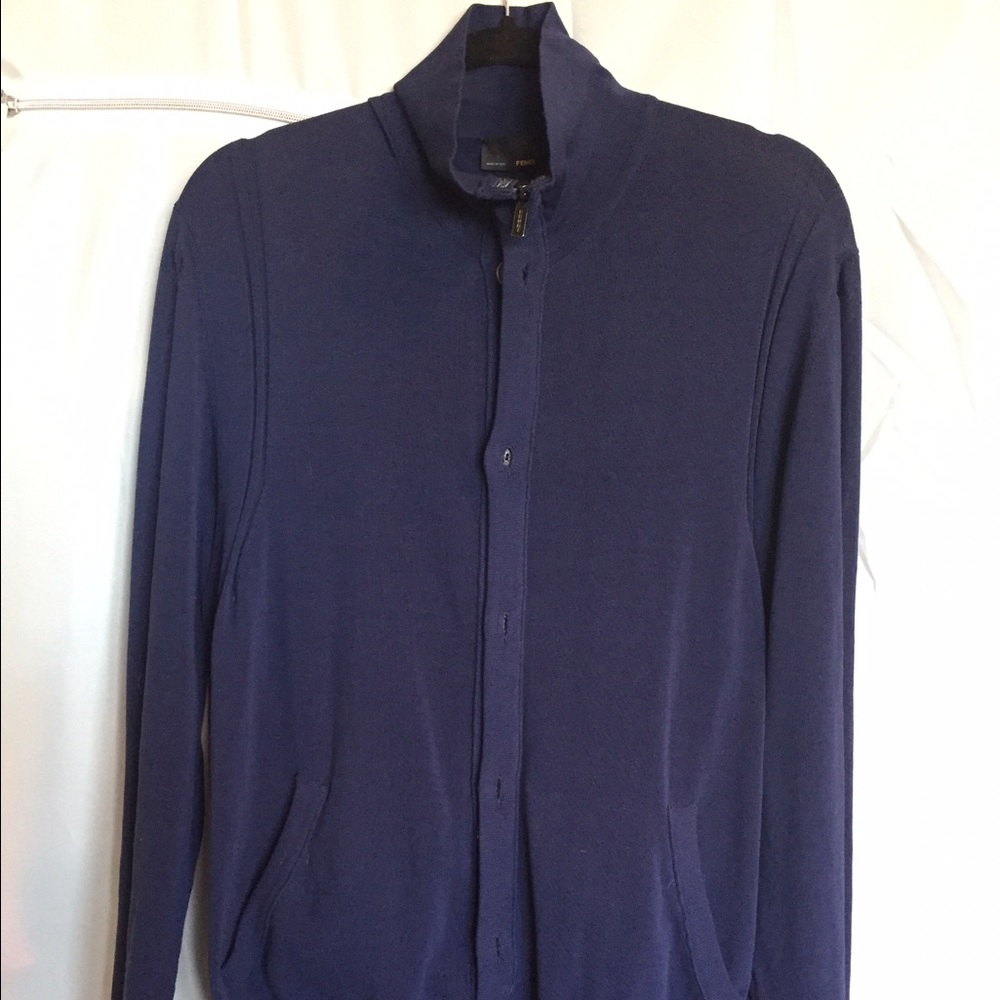 Fendi men's button/zip up cardigan