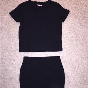 Zara black two piece set