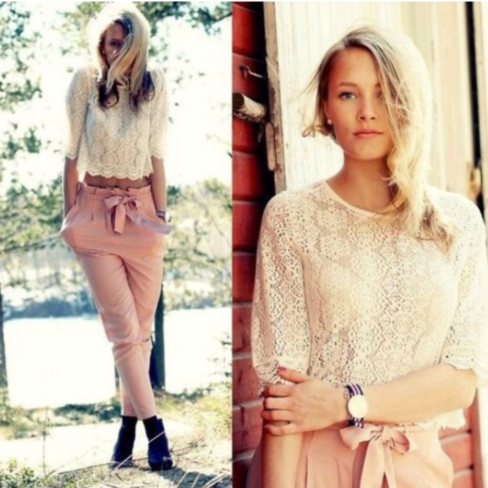 Brand New White Lace Crop Top