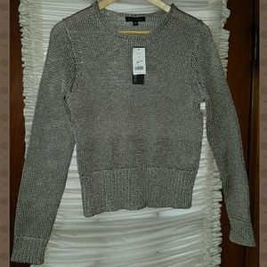 NWT Banana Republic Pewter Metallic Sweater