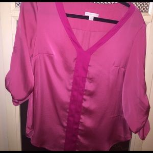 Hot pink blouse New York and Company
