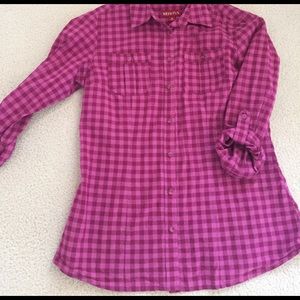 Purple plaid flannel