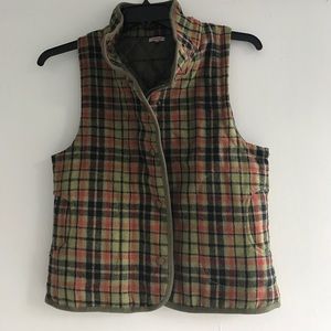 Plaid green vest Size M