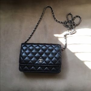 Inspired Leather WOC with silver hardware