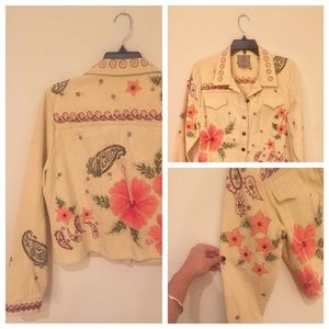 Floral Jean jacket! Floral Jean jacket!