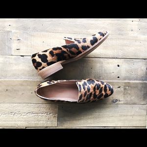 Madewell Lou loafer in animal print calf hair