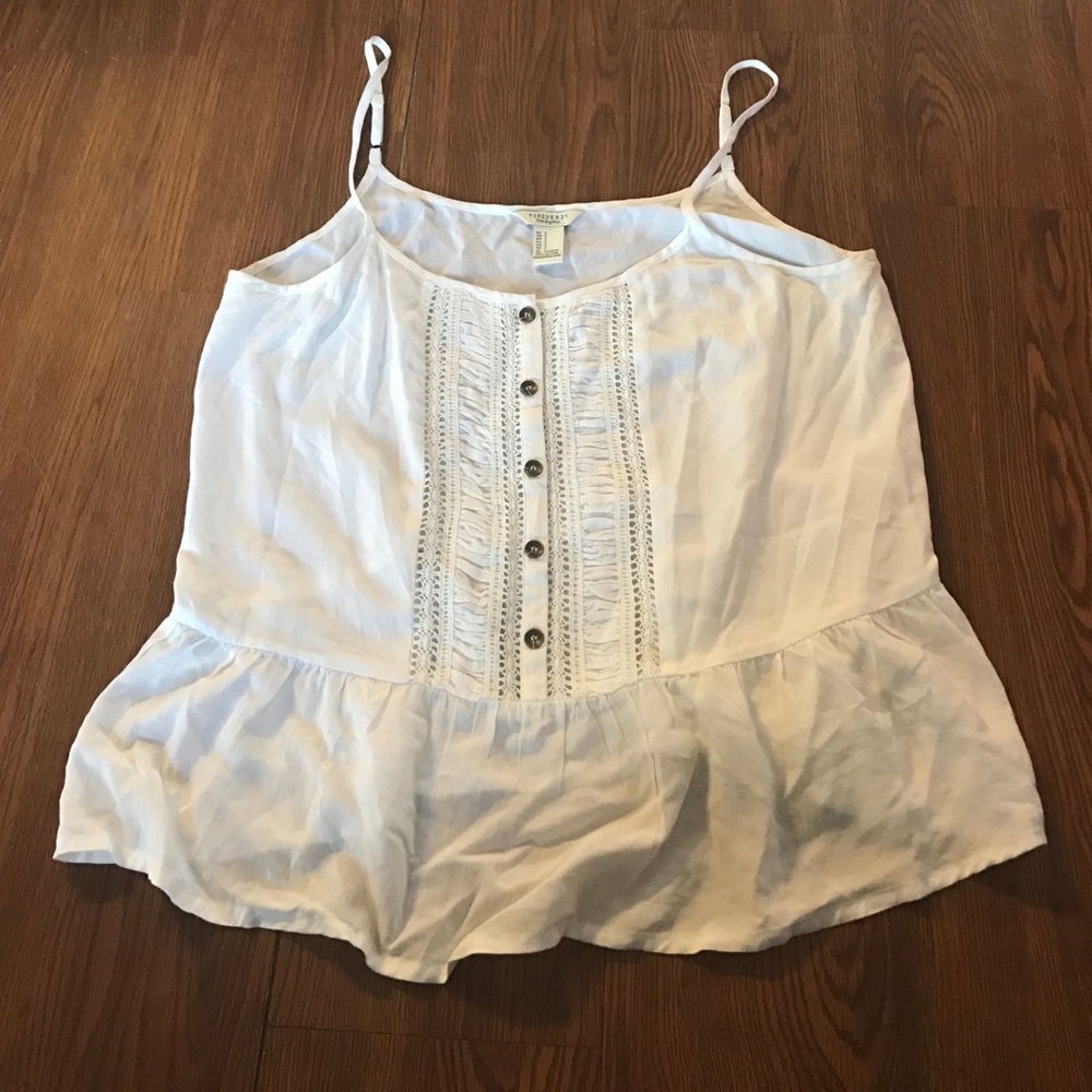 Spaghetti strap button down blouse
