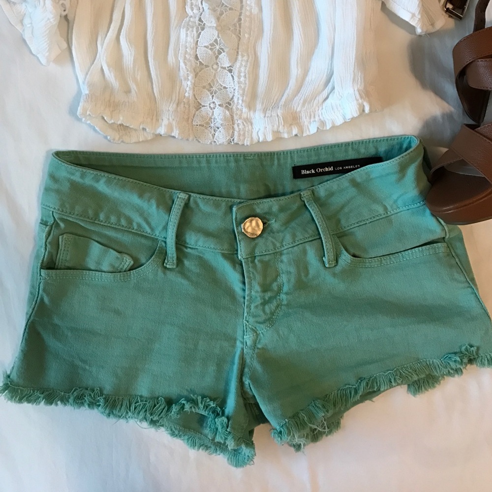 black orchid la // mint green shorts // size 24