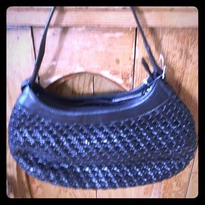 Cole Haan Woven Leather Shoulder Bag Purse