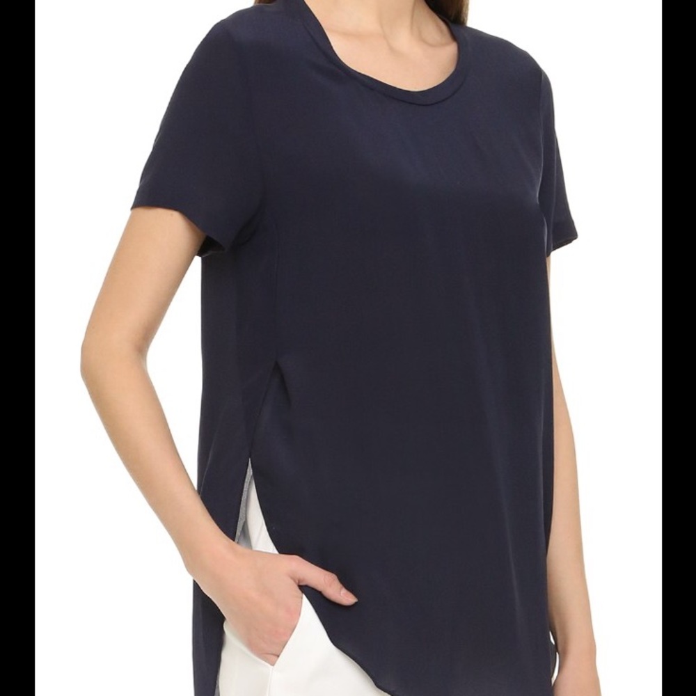 3.1 Phillip Lim Navy Side Seam Tee