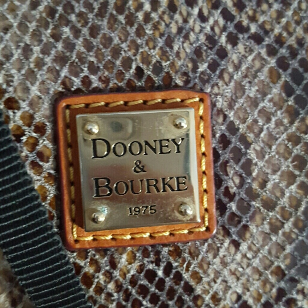 DOONEY & BOURKE snakeskin brown leather purse