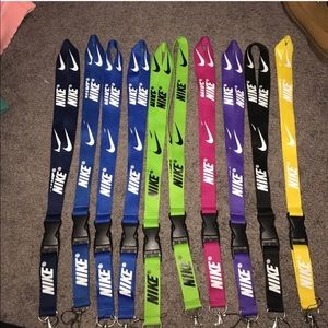 Purple and navy blue lanyard !