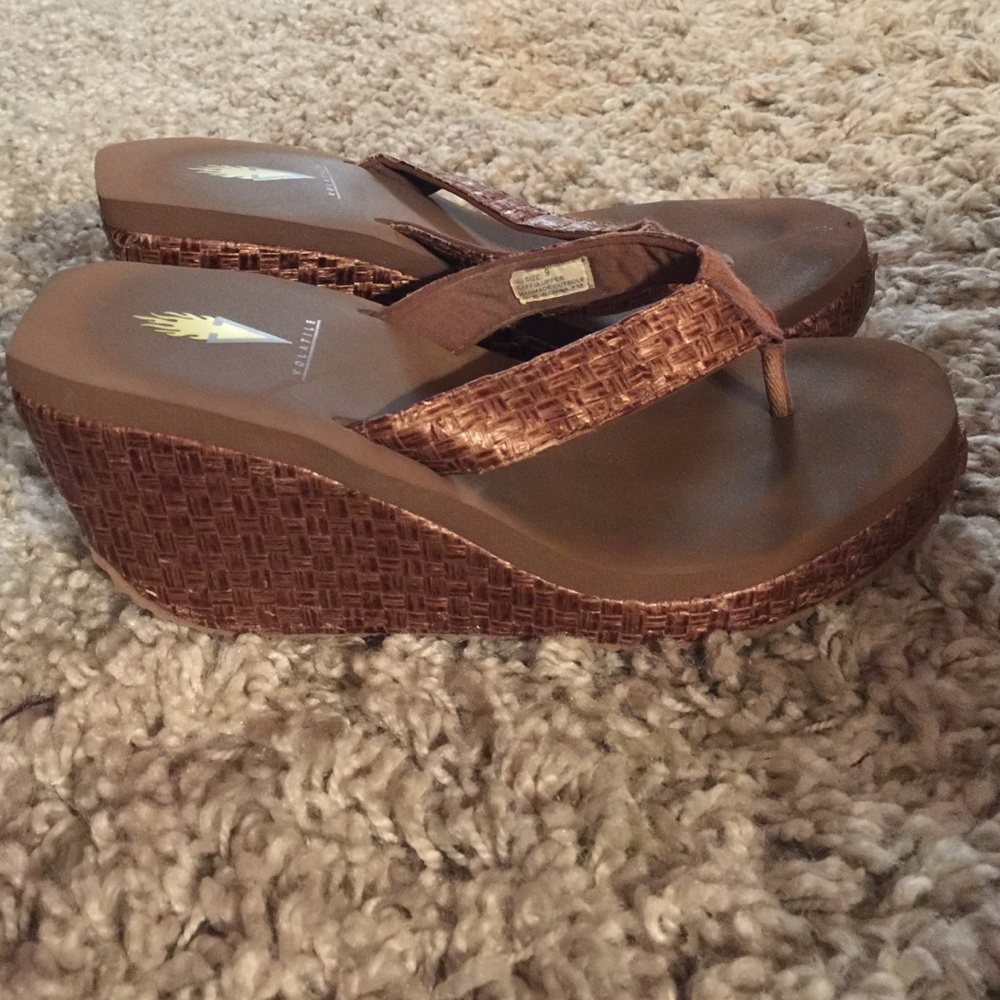 Wedge flip flops