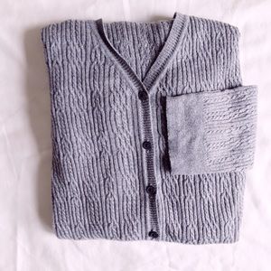 ✨B2G1Free✨ Gray Classic Cableknit Cardigan