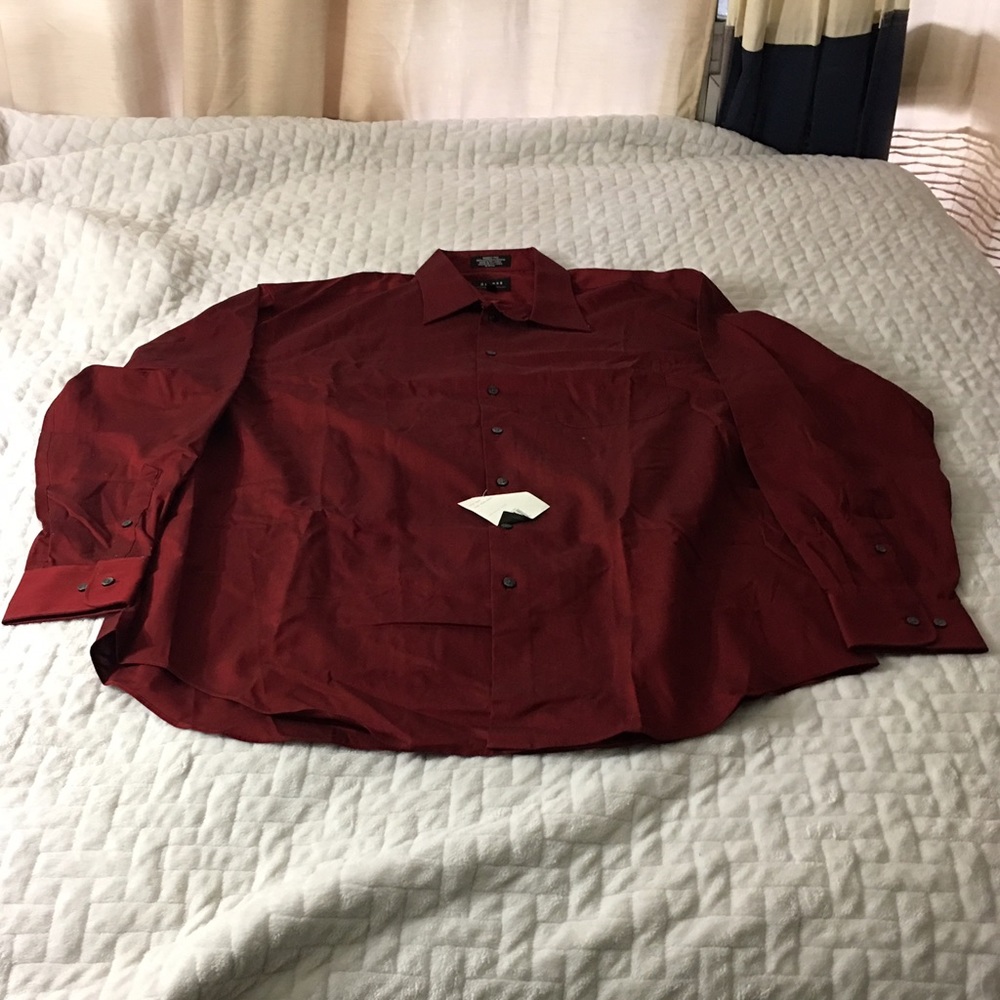Men's Red Axcess Claiborne Button Up.