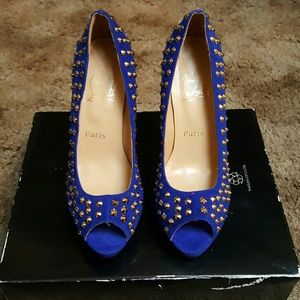 Cobalt studded heels