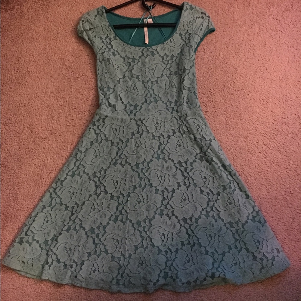 Light Teal LC Lauren Conrad Lace Dress