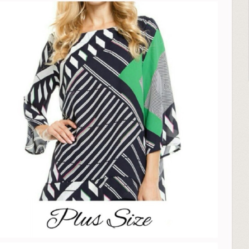 🌷💕Mixed geometrical print blouse