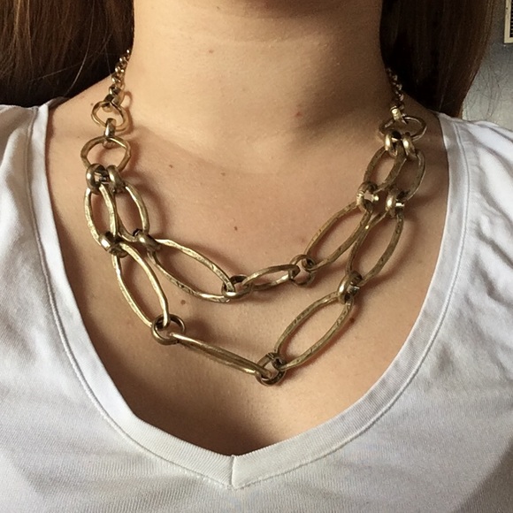 Chunky gold statement necklace - Picture 1 of 2
